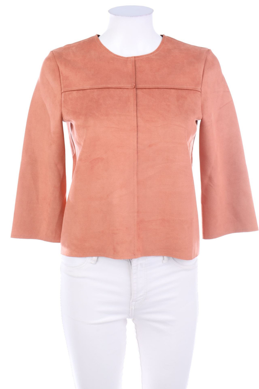 ZARA - Faux Leather-Bluse - S