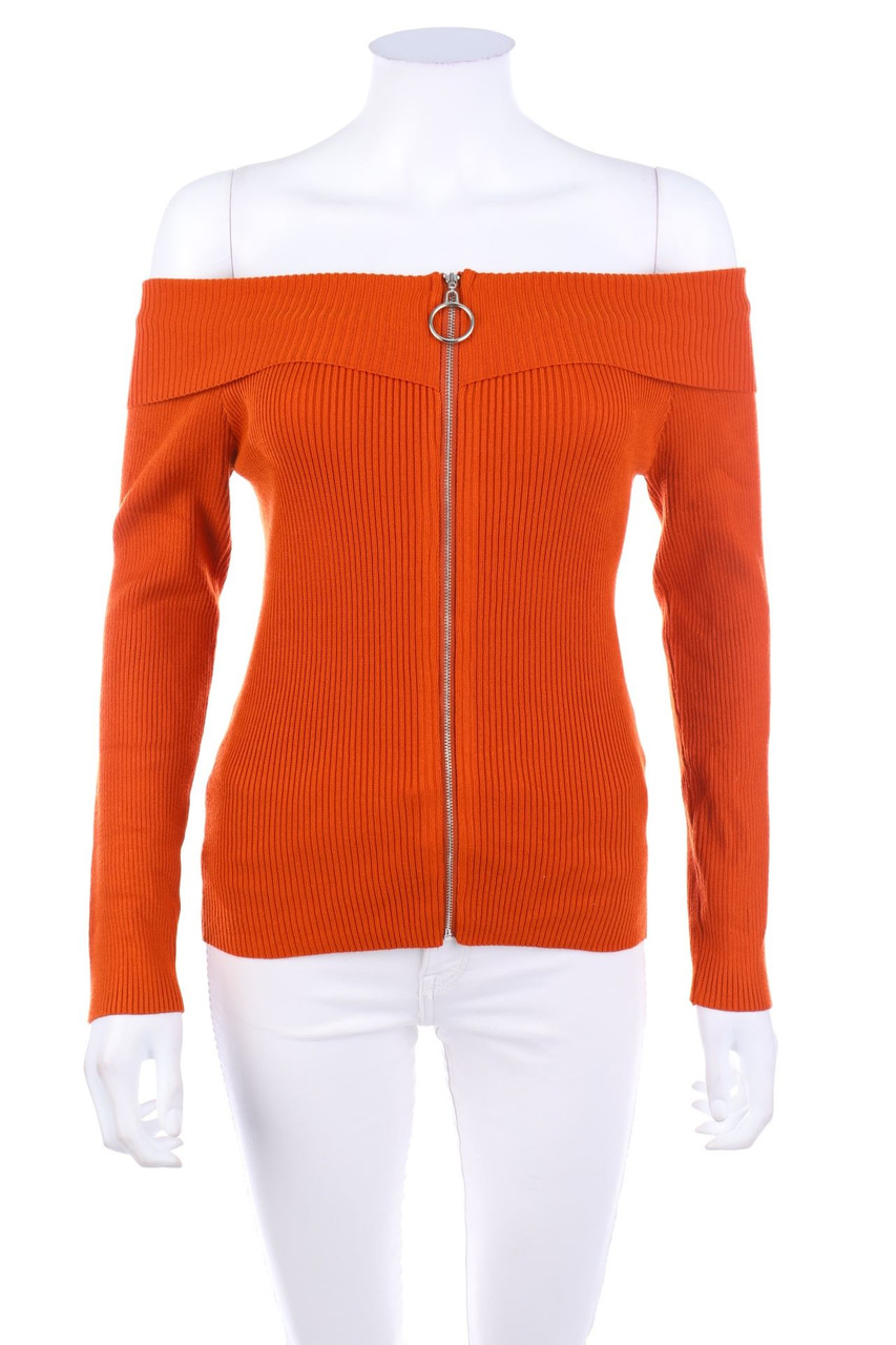MC LORENE - Carmen-Strick-Pullover mit Reißverschluss - ONE SIZE