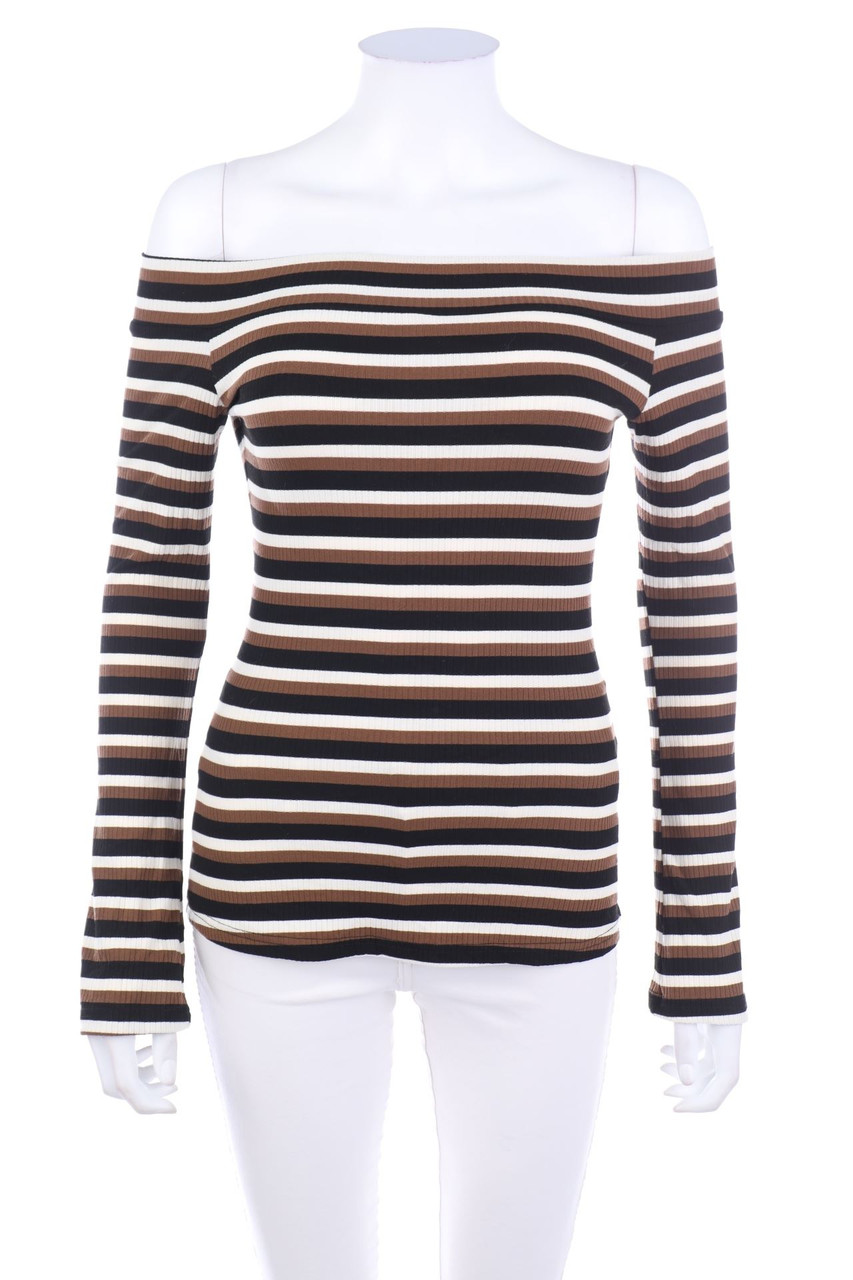 NA-KD - Carmen-Longsleeve-Shirt with Stripes - S