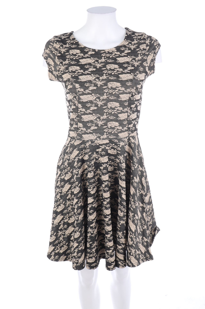 qed london - Skater Dress with Flower Print - S