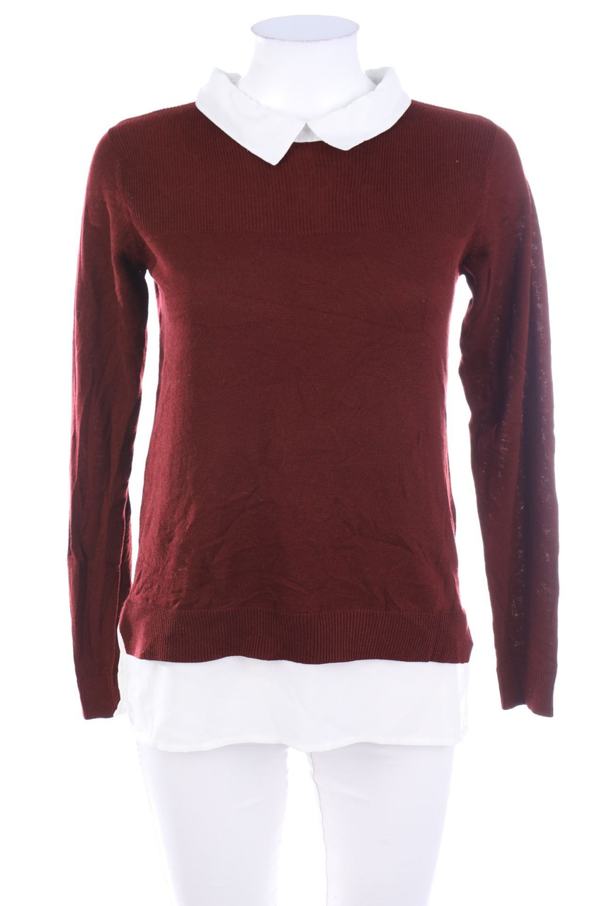 DOROTHY PERKINS - Strick-Pullover im Layer Look mit Kragen - D 34