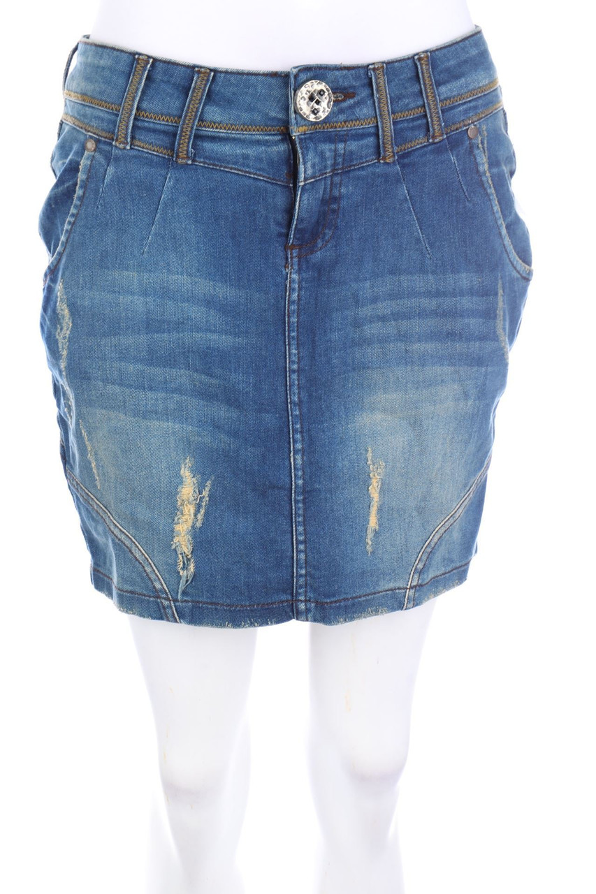 Desigual - Mini-Jeansrock im Destroyed Look - D 38-40