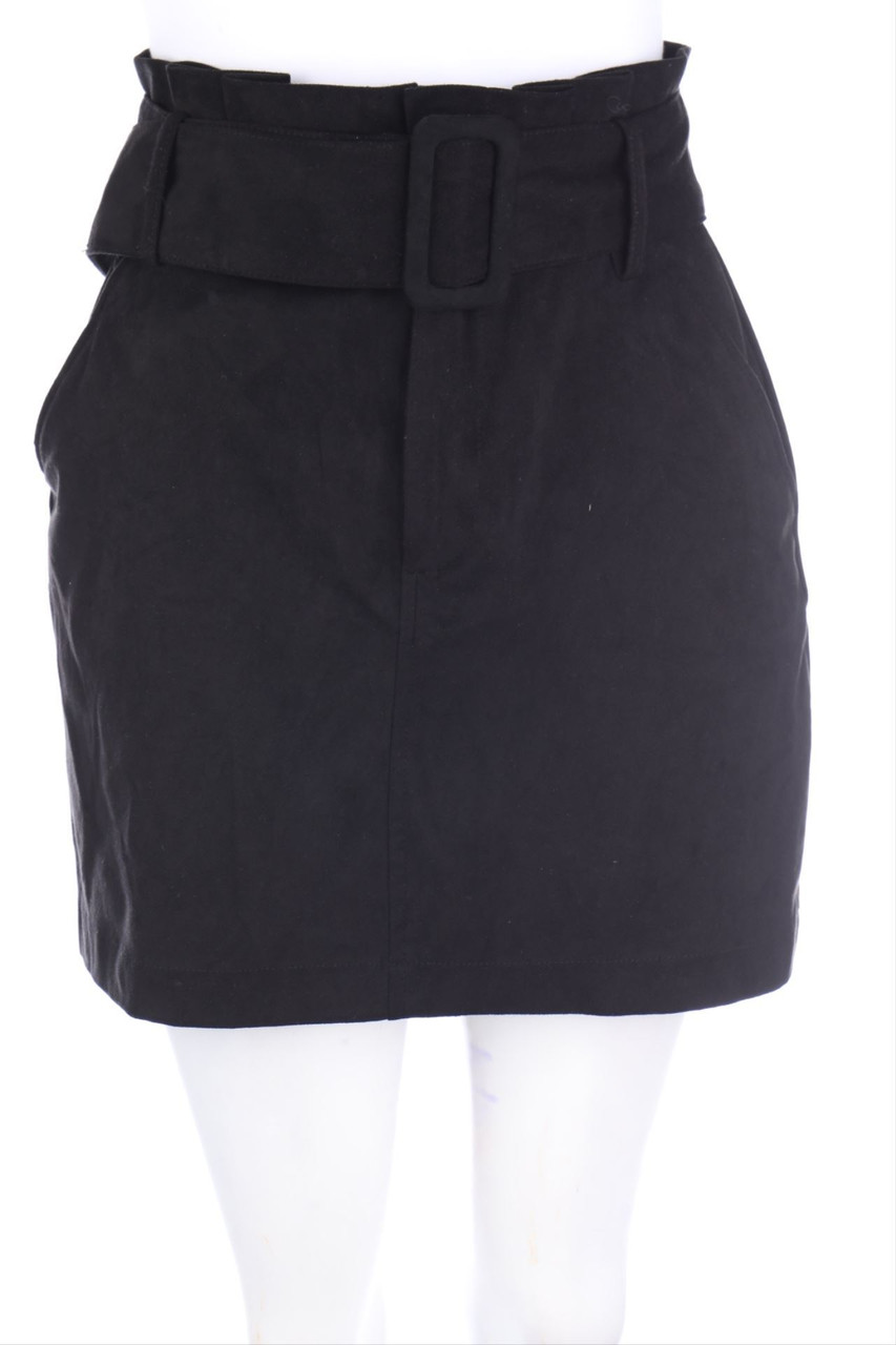 ZARA TRF - Paperbag-Faux Leather-Mini-Rock - S