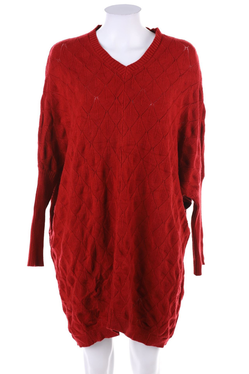 MC LORENE - Knit Dress with Geo Pattern - ONE SIZE