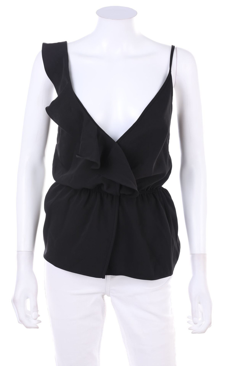 PAROSH - Blusentop in Wickel-Optik mit Volants - XS