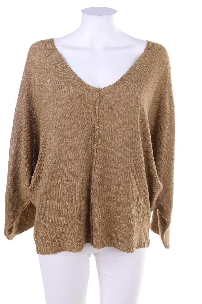 BROADWAY - Glitzer-Batwing-Pullover mit Wolle - M