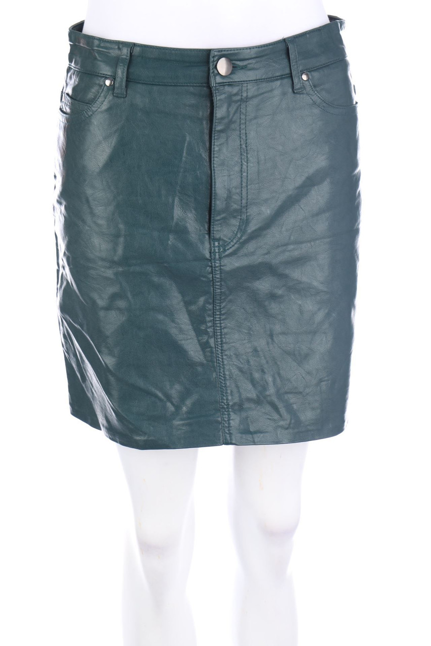 zebra - faux leather mini-skirt - M