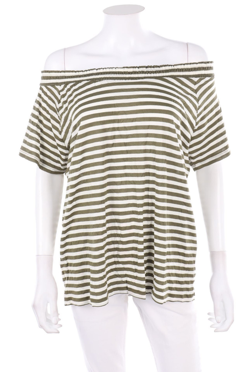 MORE & MORE - Shortsleeve-Shirt with Stripes - D 38