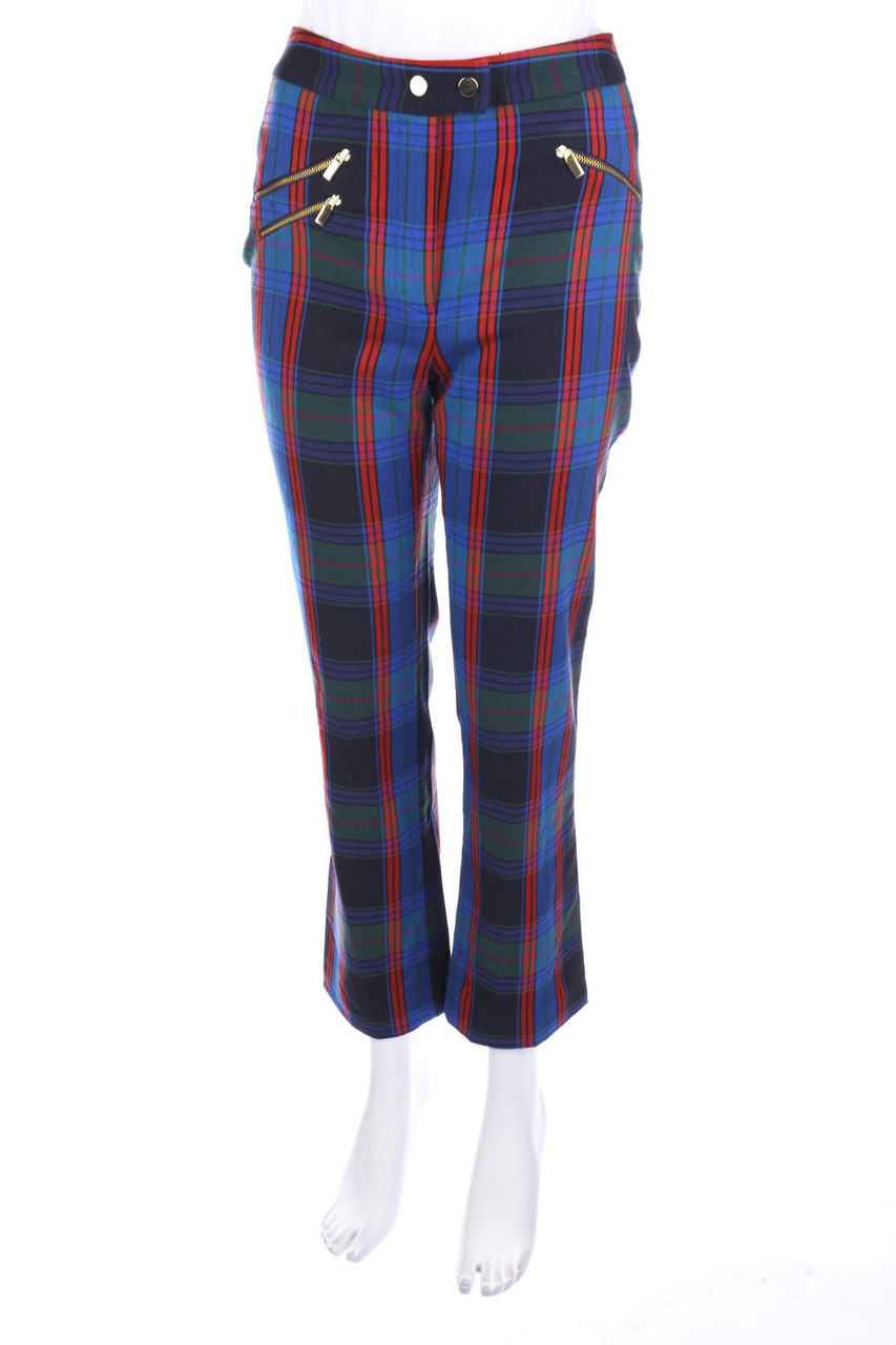 ZARA - Karo-Hose mit Reißverschluss - S