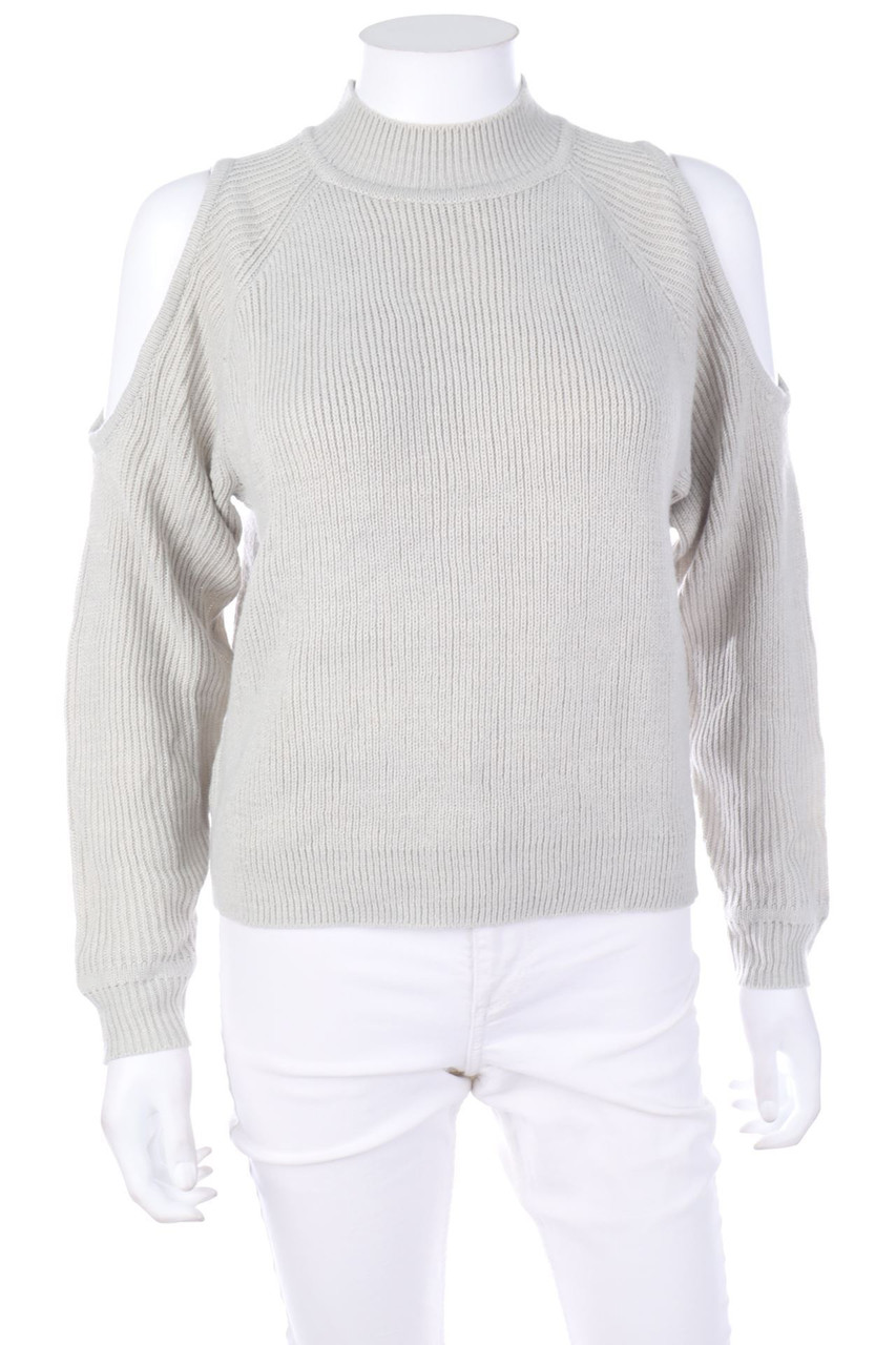 H&M DIVIDED - Cold-Shoulder-Strick-Pullover - XS