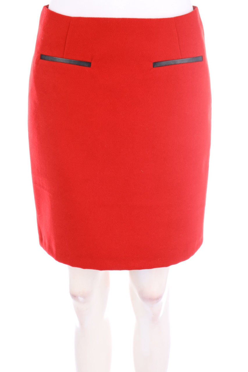 MARKS & SPENCER - Skirt with Faux Leather Details - D 34