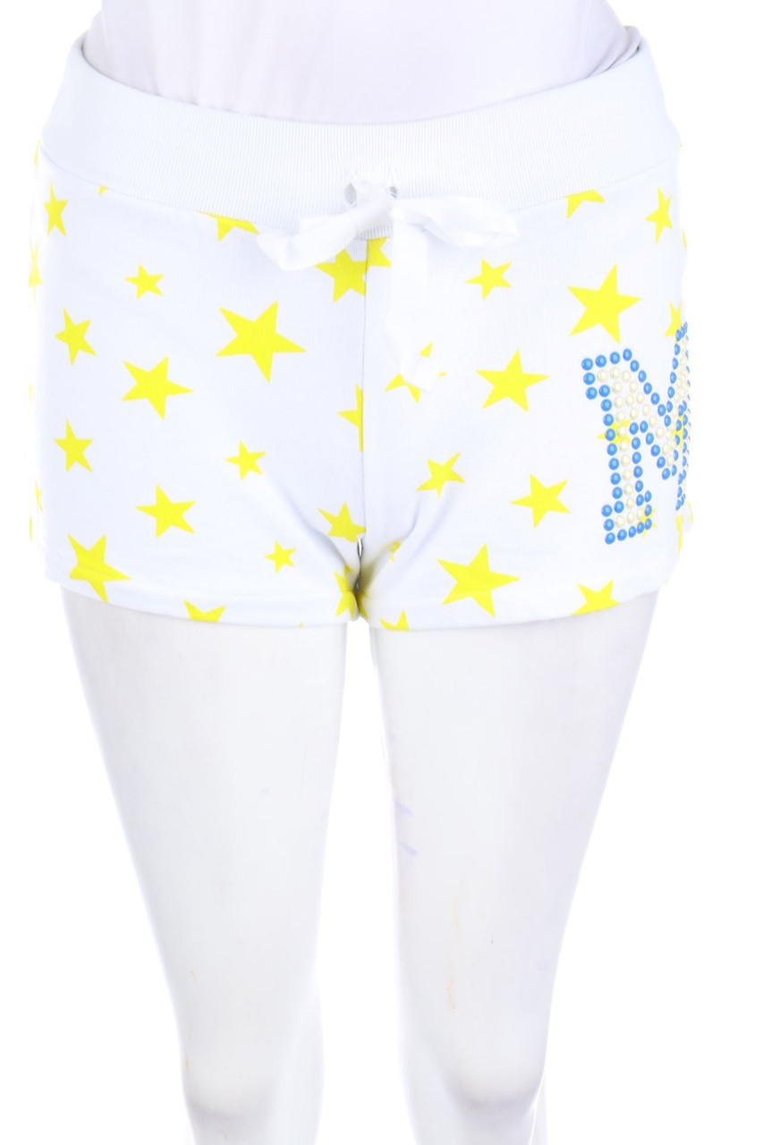 Odi et Amo - Print-Sweat-Shorts with Applications - S