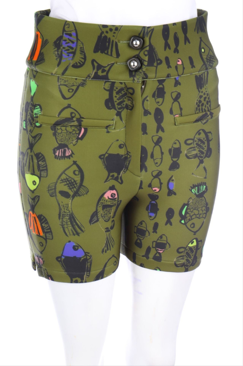 Kristina Ti - High Waist-Shorts with Print - D 34