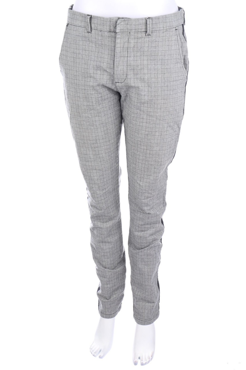 RIVER ISLAND - Karo-Skinny-Hose mit Galonstreifen - XS