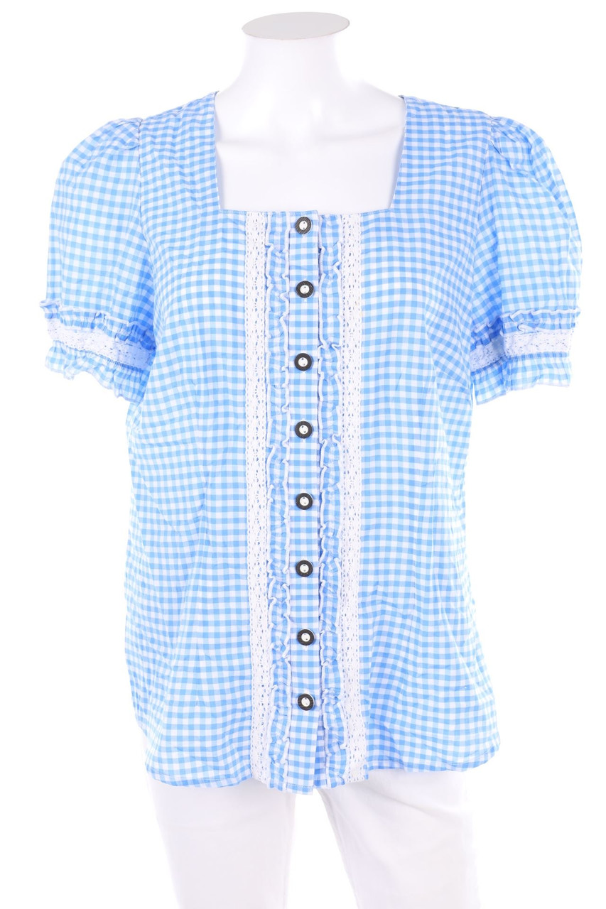 No Label - Traditional Blouse, Checked - L