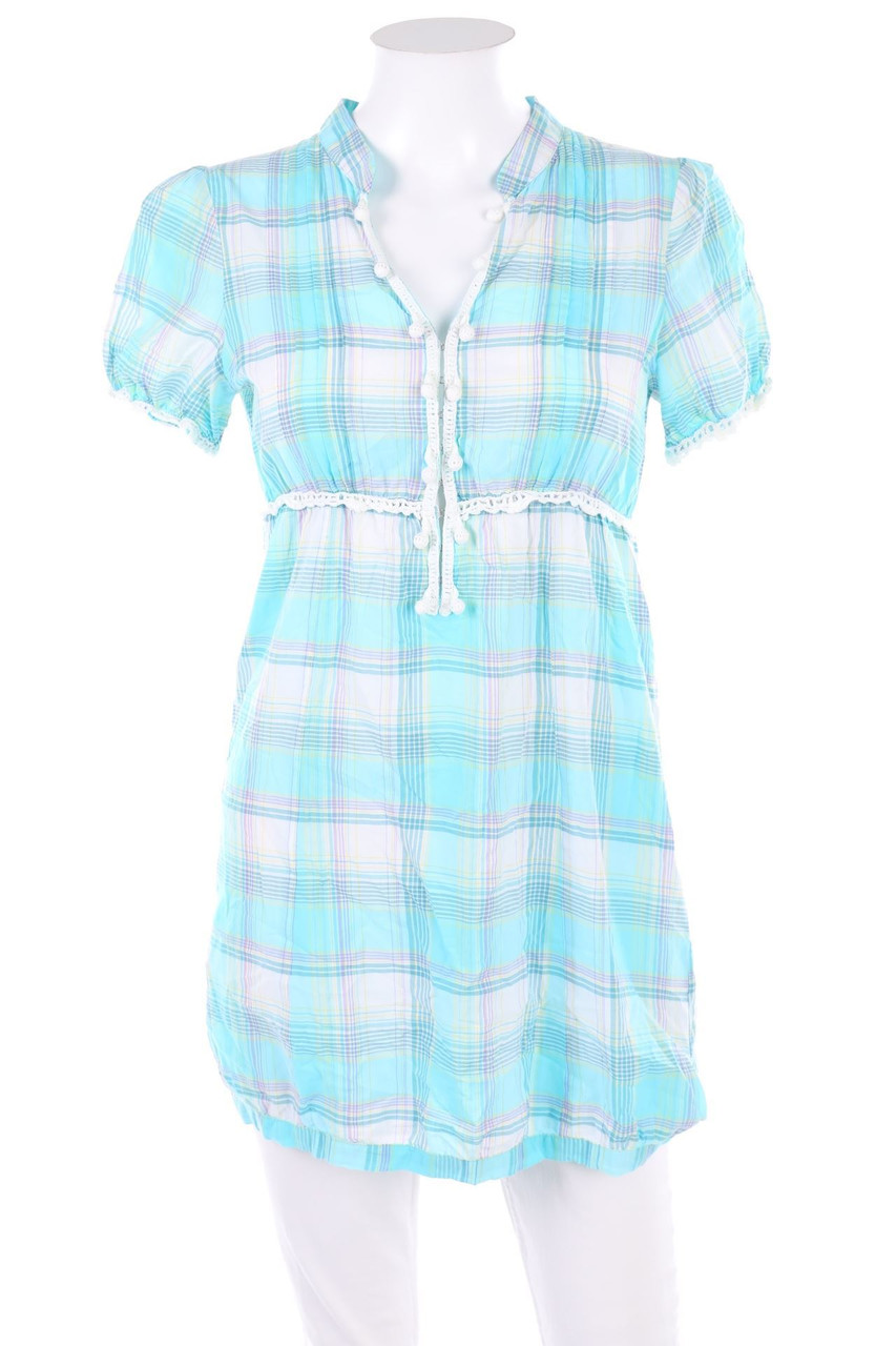 HALLHUBER - Shortsleeve Blouse, Checked - D 34