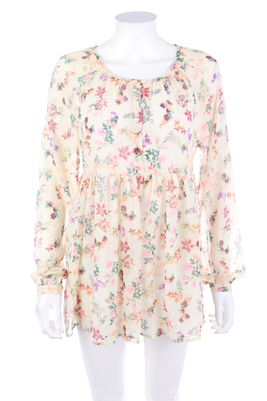 No Label - Blouse with Flower Print - M
