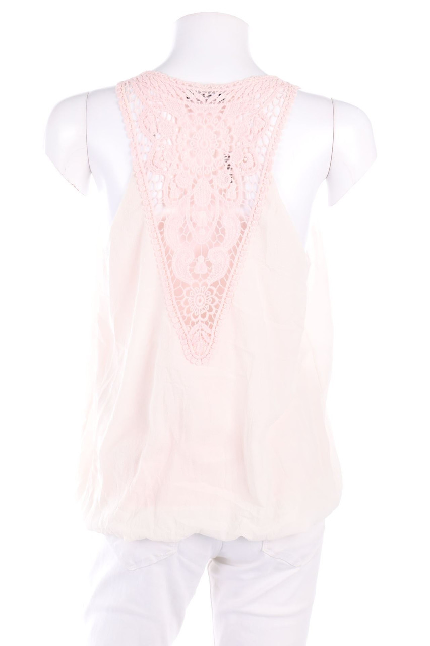 PITTARELLO - Ballon-Blusentop mit Spitze - S