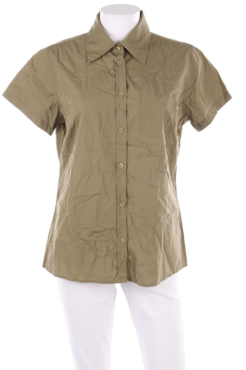 VERO MODA - Baumwoll-Hemd-Bluse mit kurzem Ärmel - L