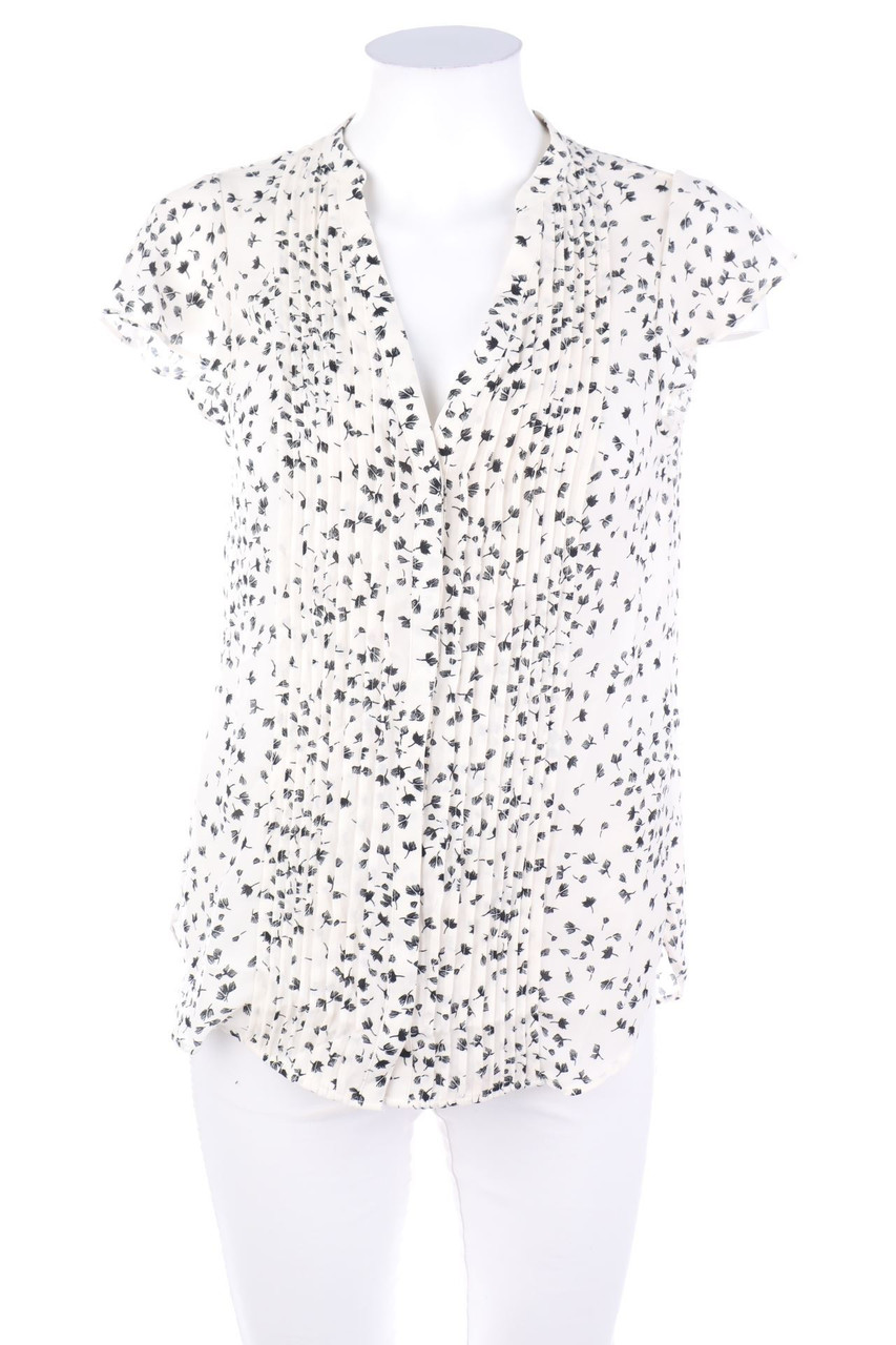 H&M - Kurzarm-Bluse mit Print - D 34