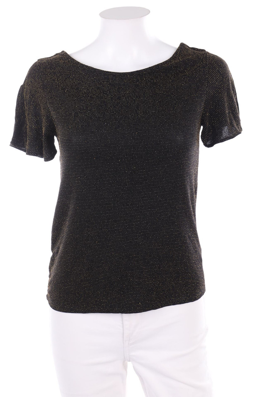 promod - Kurzarm-Bluse mit Glitzer - D 36