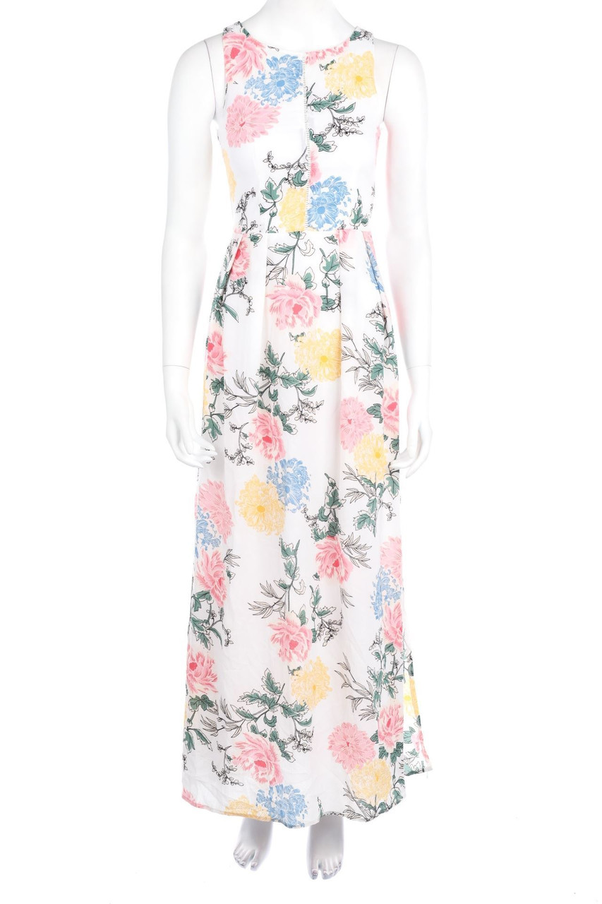 AMISU - Maxi-Kleid mit Blumen-Print - D 34