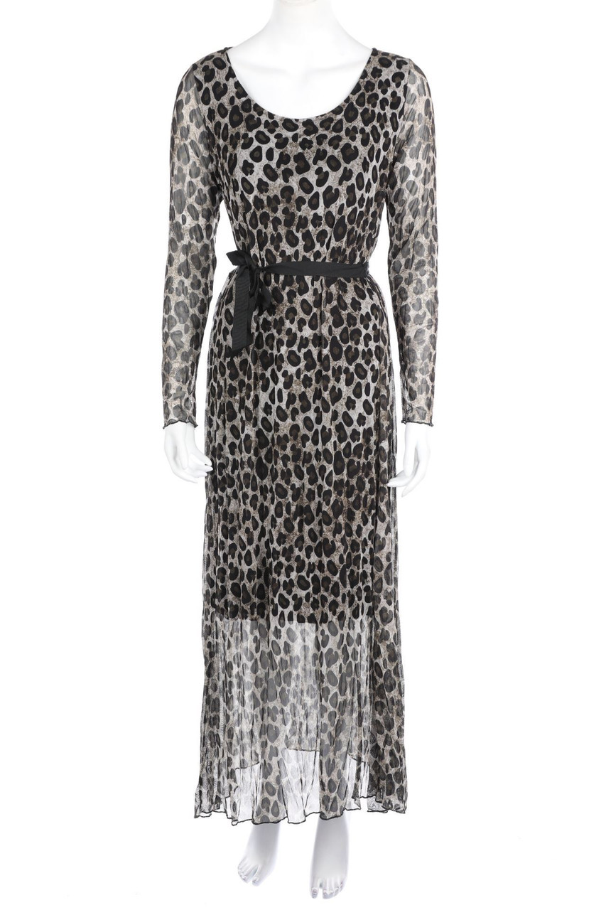 MUCH MONEY - Maxi-Kleid mit Animal-Print - M