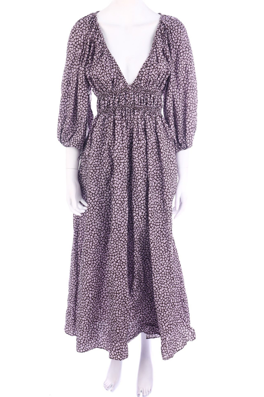 MATTEAU - Baumwoll-Maxi-Kleid mit tiefem Ausschnitt - D 34