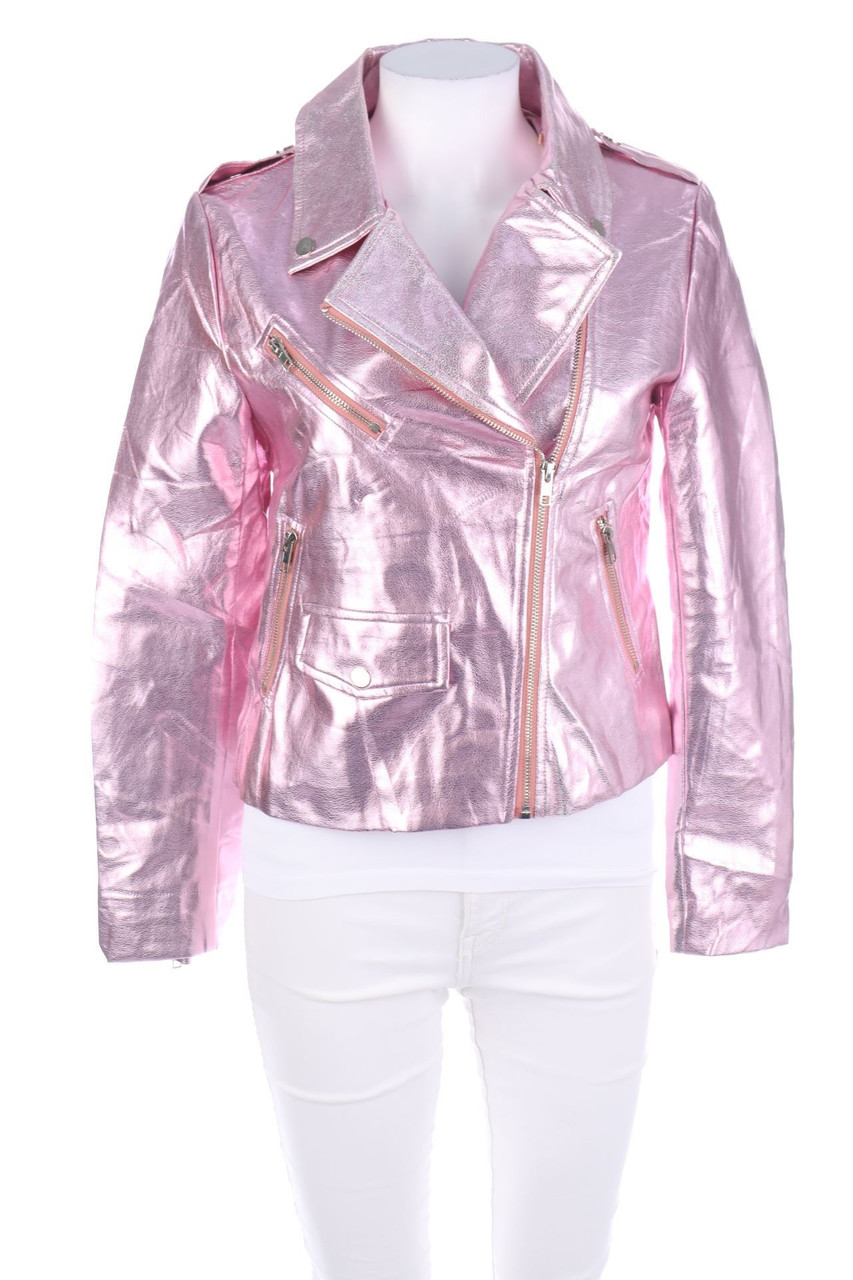 maraislise - Kunstlederjacke mit Metallic-Effekt - L