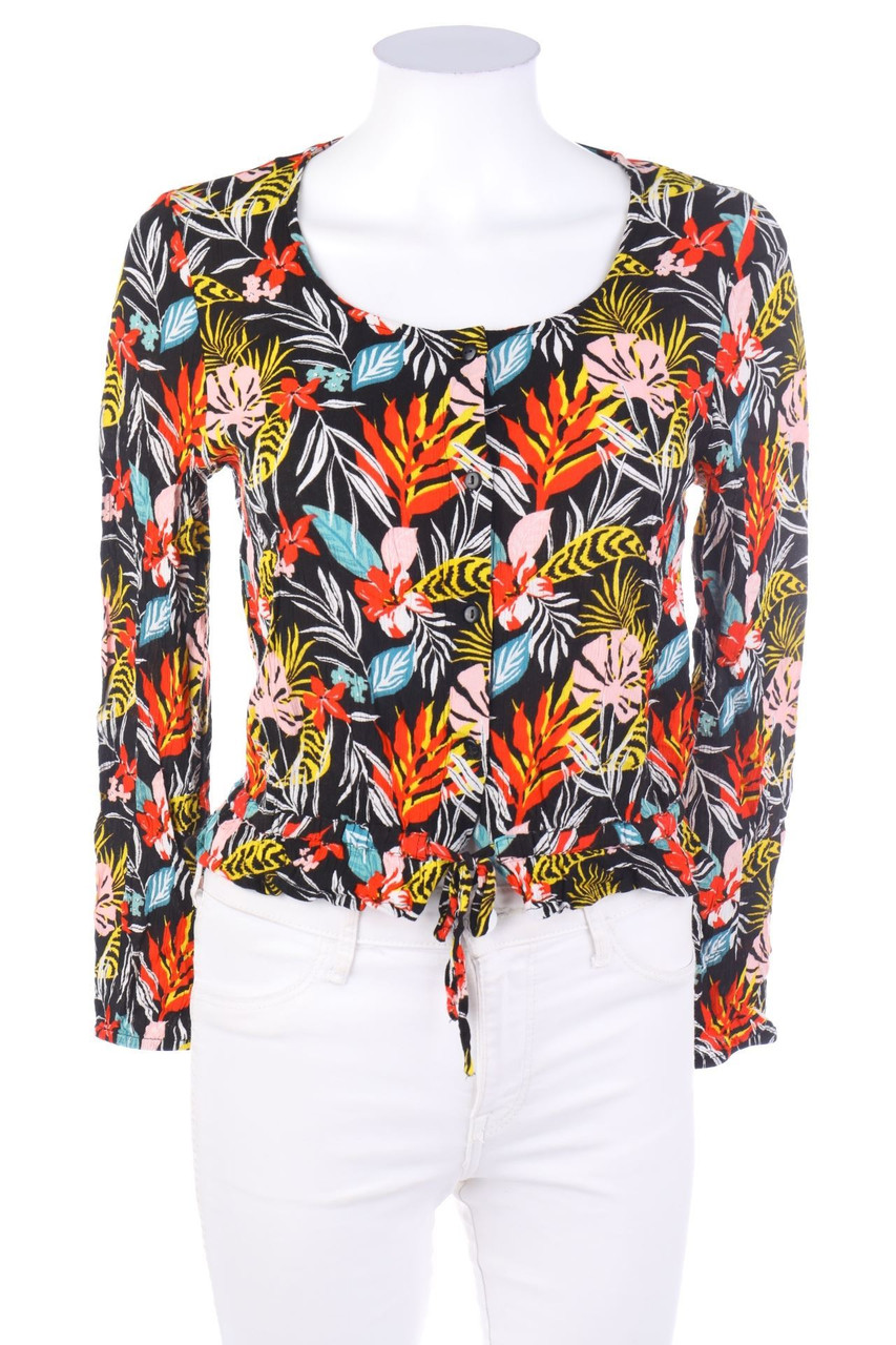 YES OR NO - Bluse mit Tropical Print - S