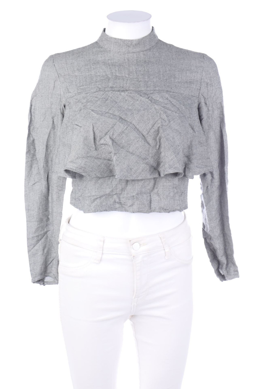 Bershka - Cropped-Blouse with Volants - XS