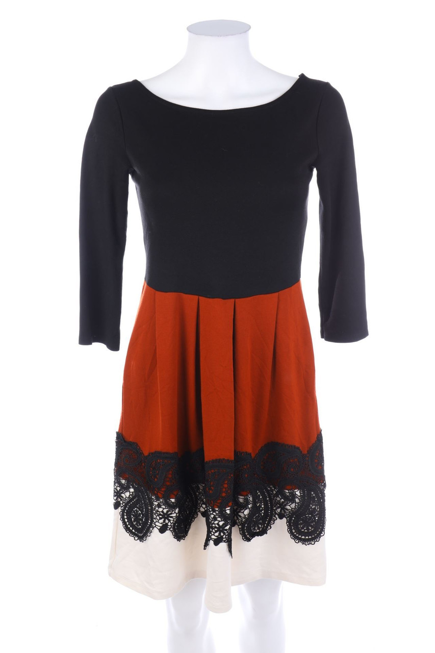 ANNA FIELD - Colour Blocking-dress with Lace - D 36