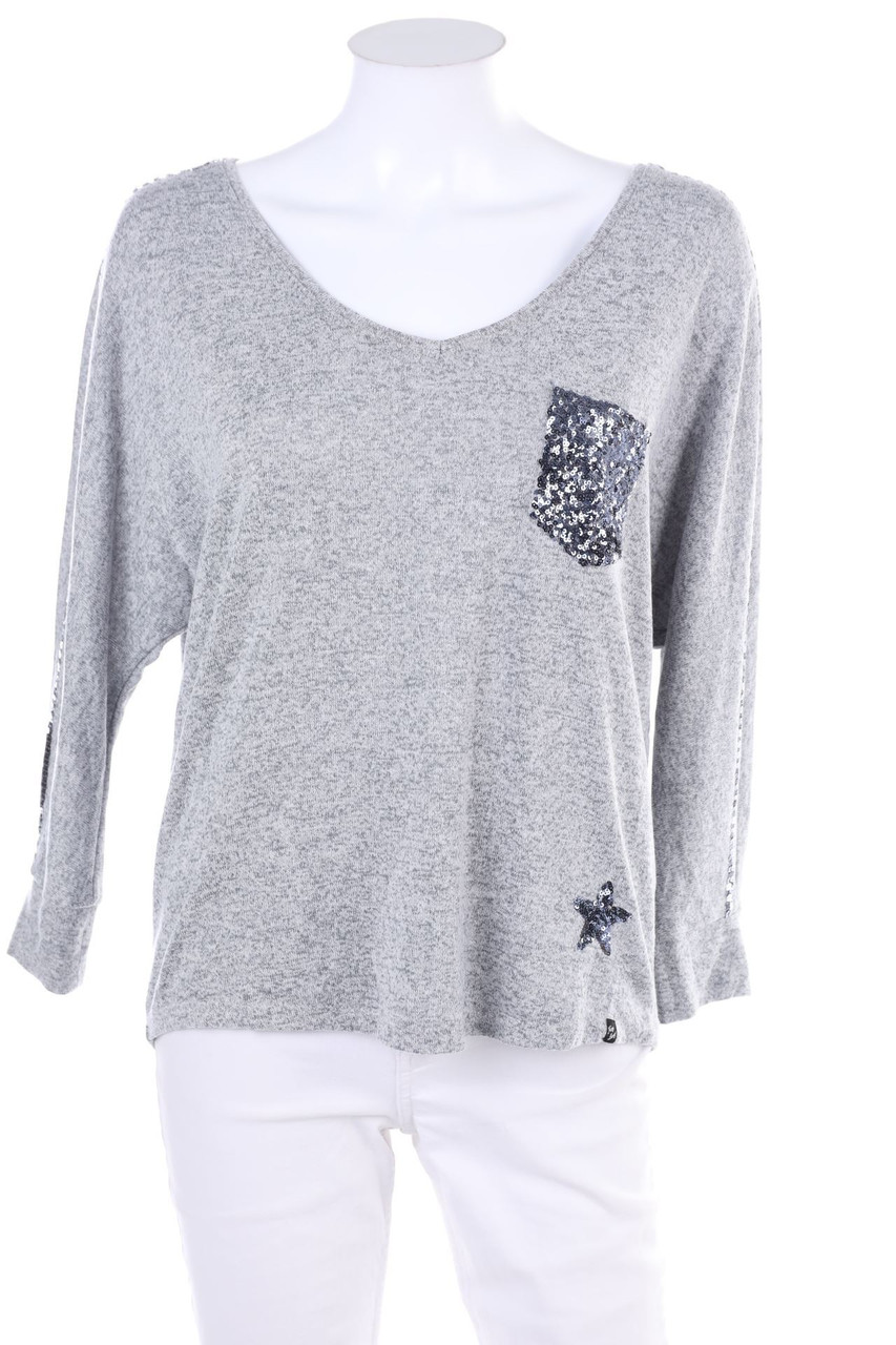 KEY LARGO - Knit-Longsleeve-Shirt with Sequins - M