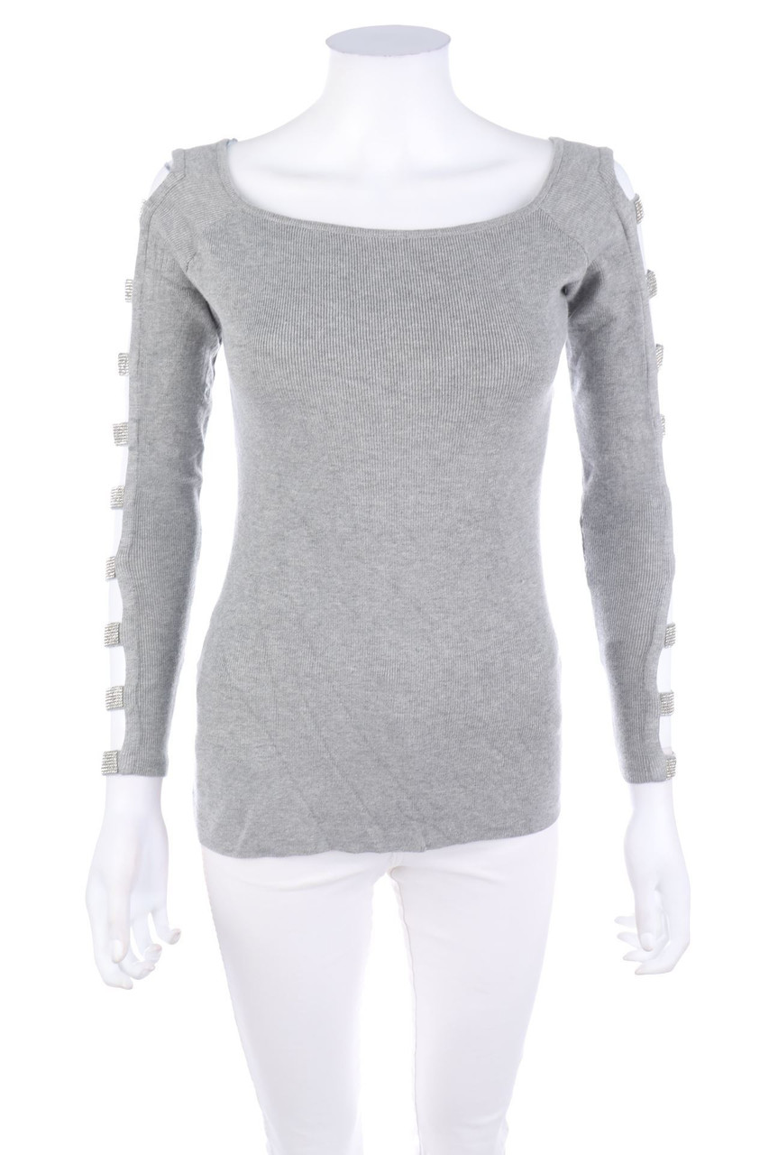 Ohne Label - Strick-Pullover mit Cut-outs - XXS