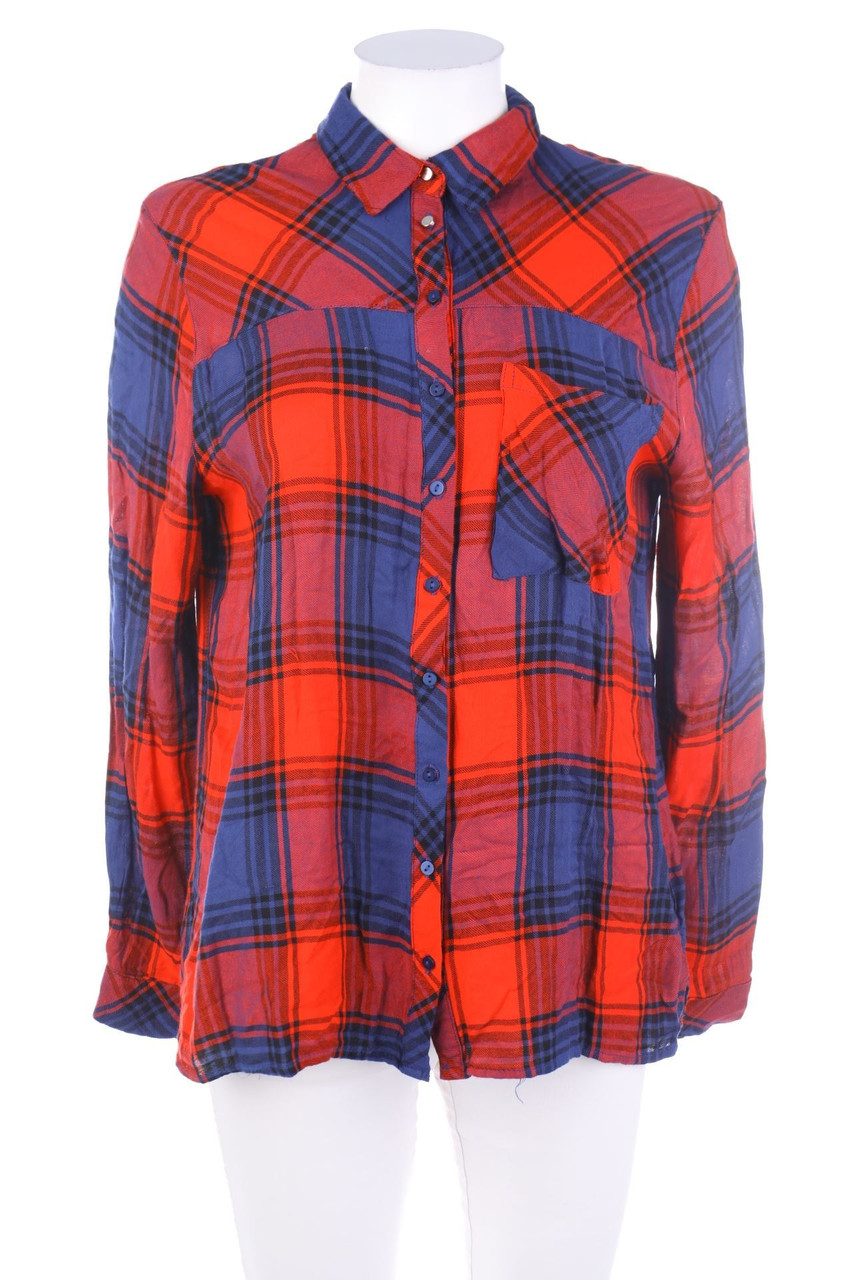 AMISU - Hemd-Bluse mit Karo-Muster - S