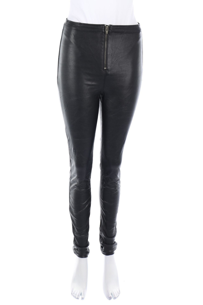 H&M DIVIDED - Kunstleder-Hose - D 38