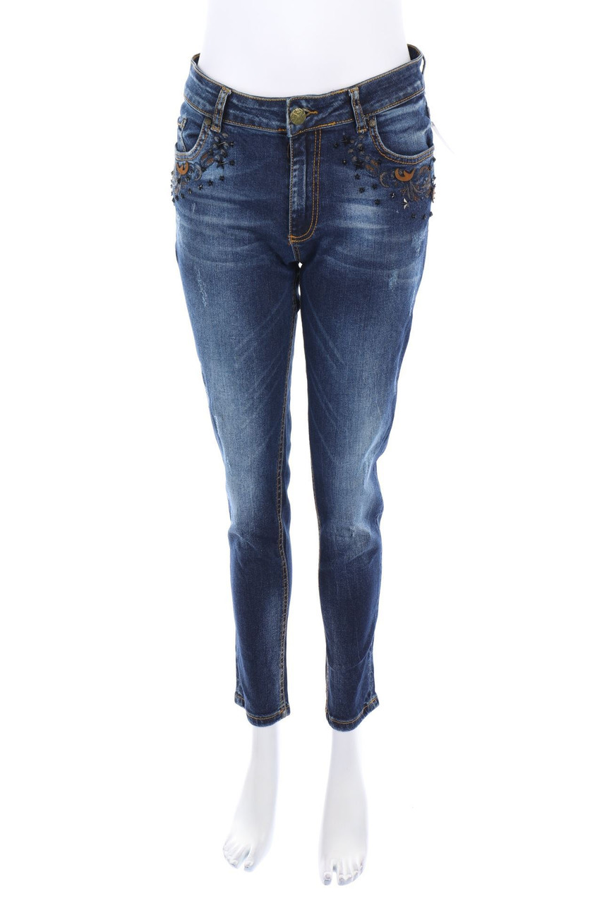 RAW - Distressed Skinny-Jeans mit Nieten - L