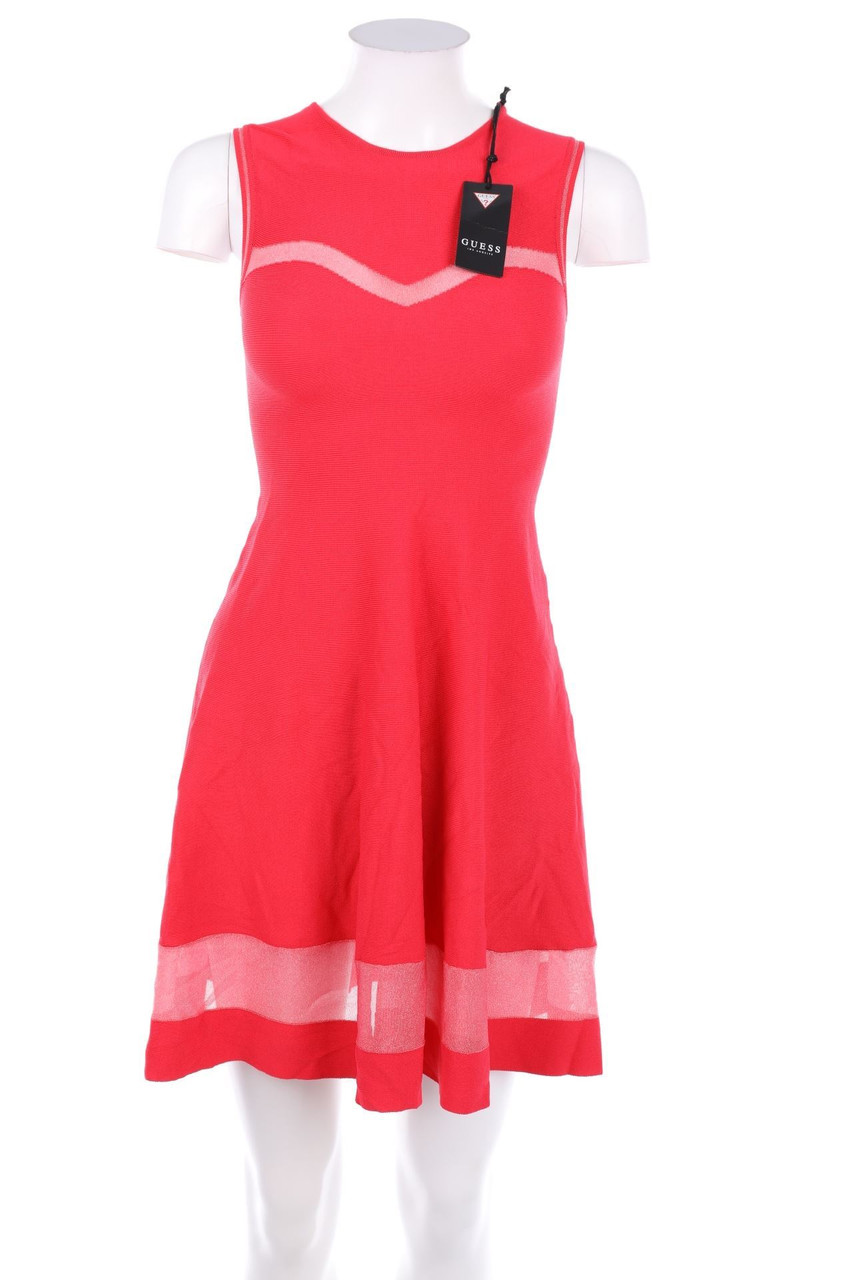 GUESS - Skater Dress with Mesh Insert - S