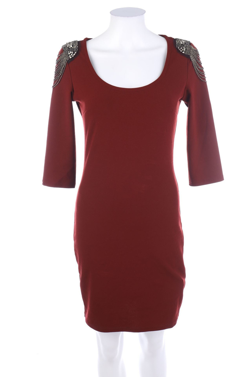 TOUT FEU TOUT FEMME - Kleid mit Schmuckstein-Applikation - S