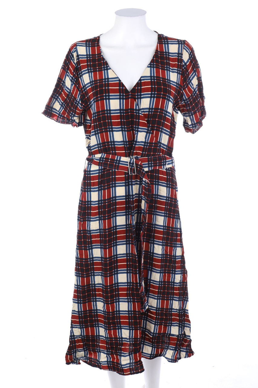 MANOR woman - Maxi Dress, Checked - D 42