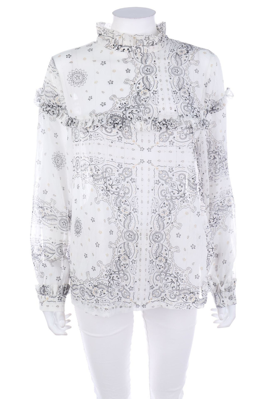 zebra - Blouse with Frills - L