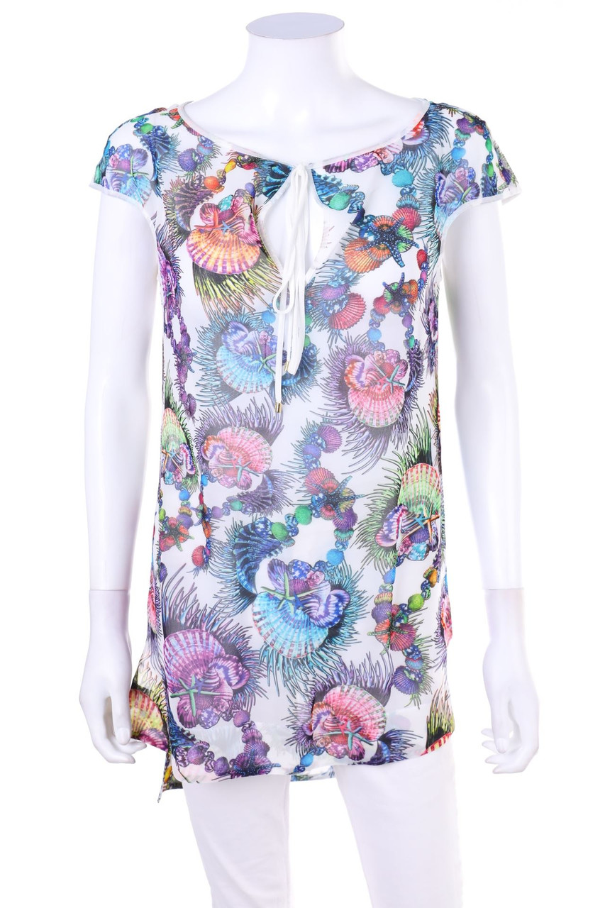 Just cavalli - Chiffon-Blusentop mit Print - D 34