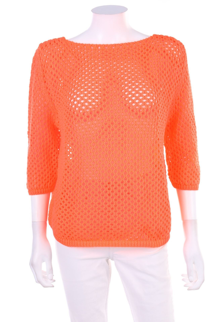 PINKO TAG - 3/4-Sleeve Pullover with Deep Back Cutout - L