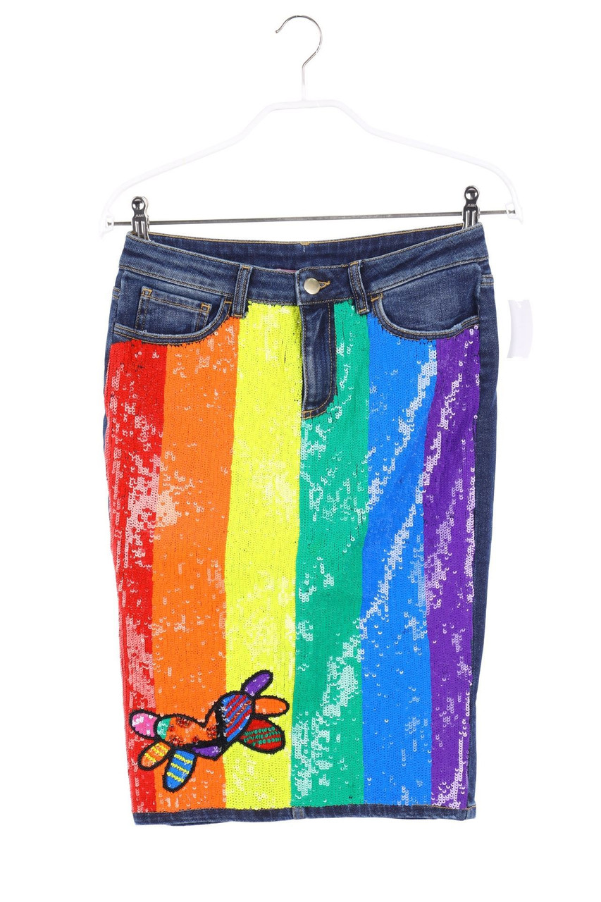 SECONDHAND - Denim Skirt with Sequins - D 34