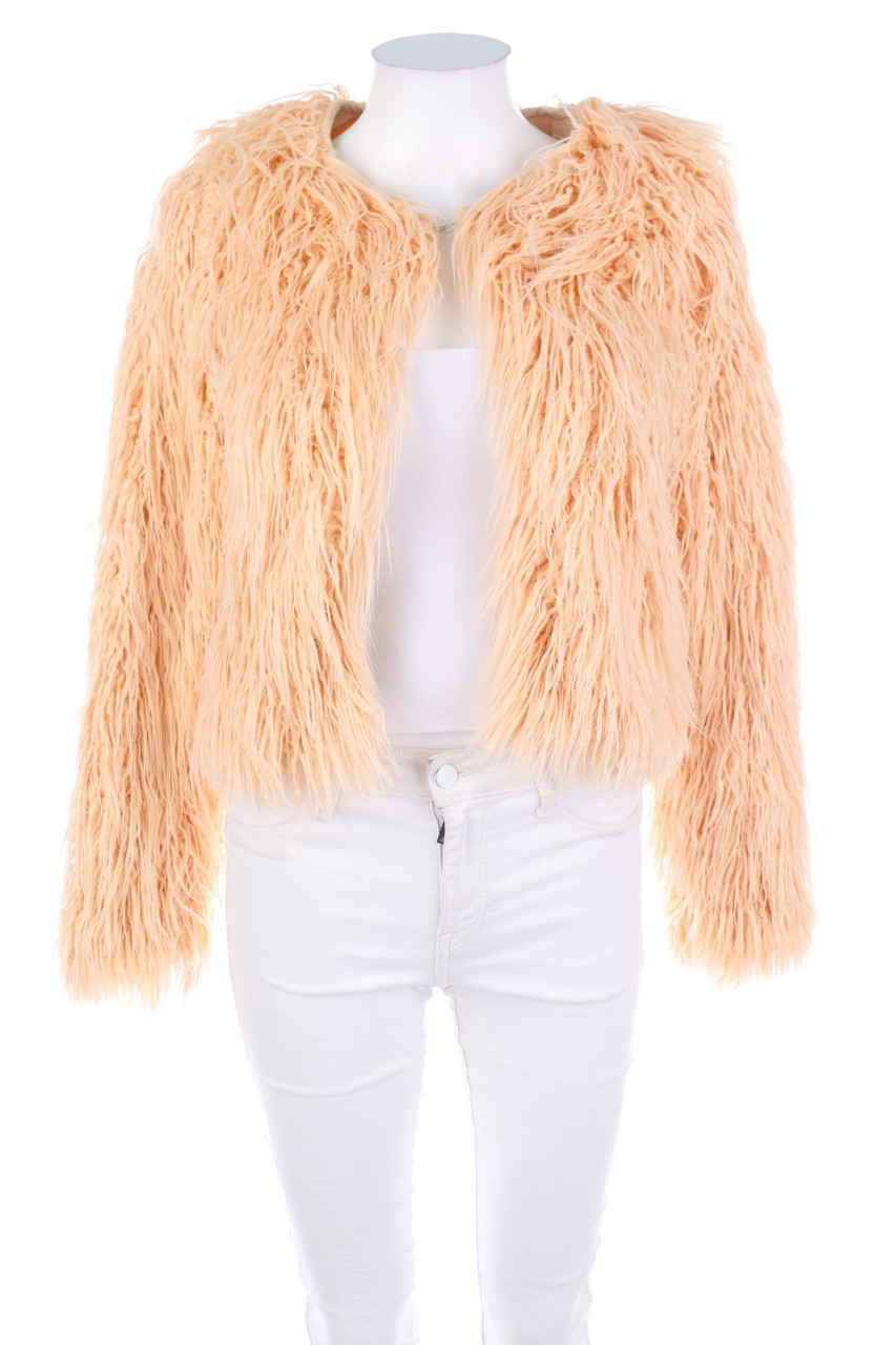 VERT de RAGE - Cropped-Fake Fur-Jacke - M