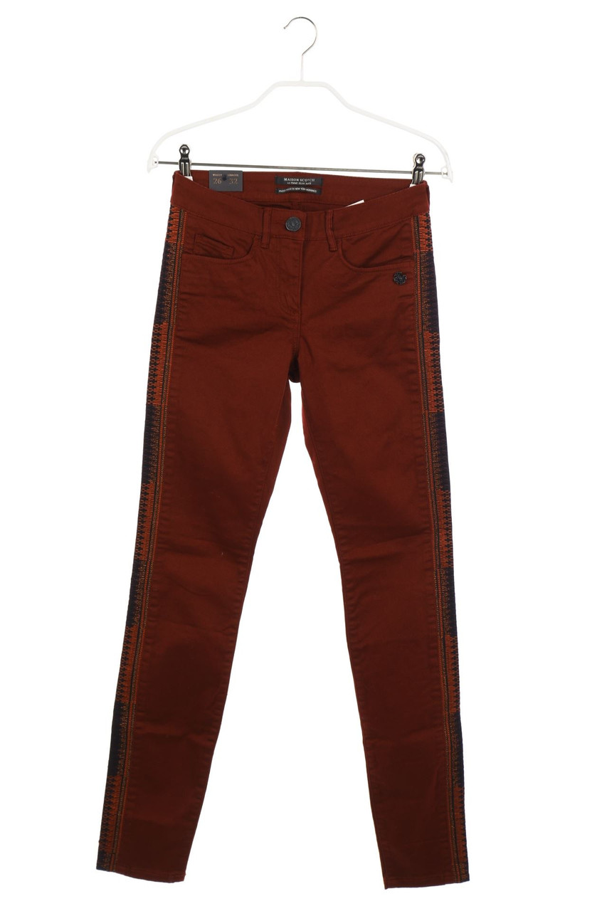 MAISON SCOTCH - Skinny-Jeans mit Galonstreifen im Boho-Stil - W26