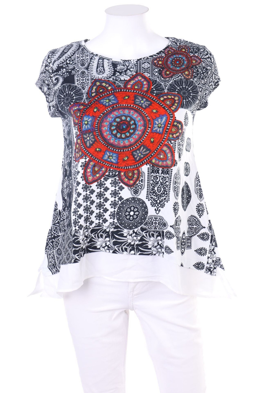 Desigual - Shirt mit Print - S