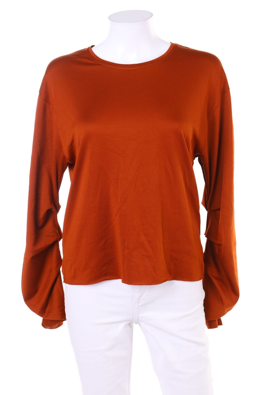 ZARA TRF - Longsleeve-Shirt mit Drapierung - S