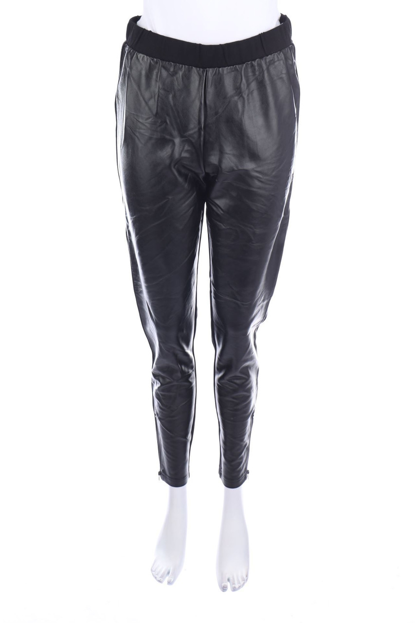 CALZEDONIA - Coated-Leggings mit Galonstreifen - L