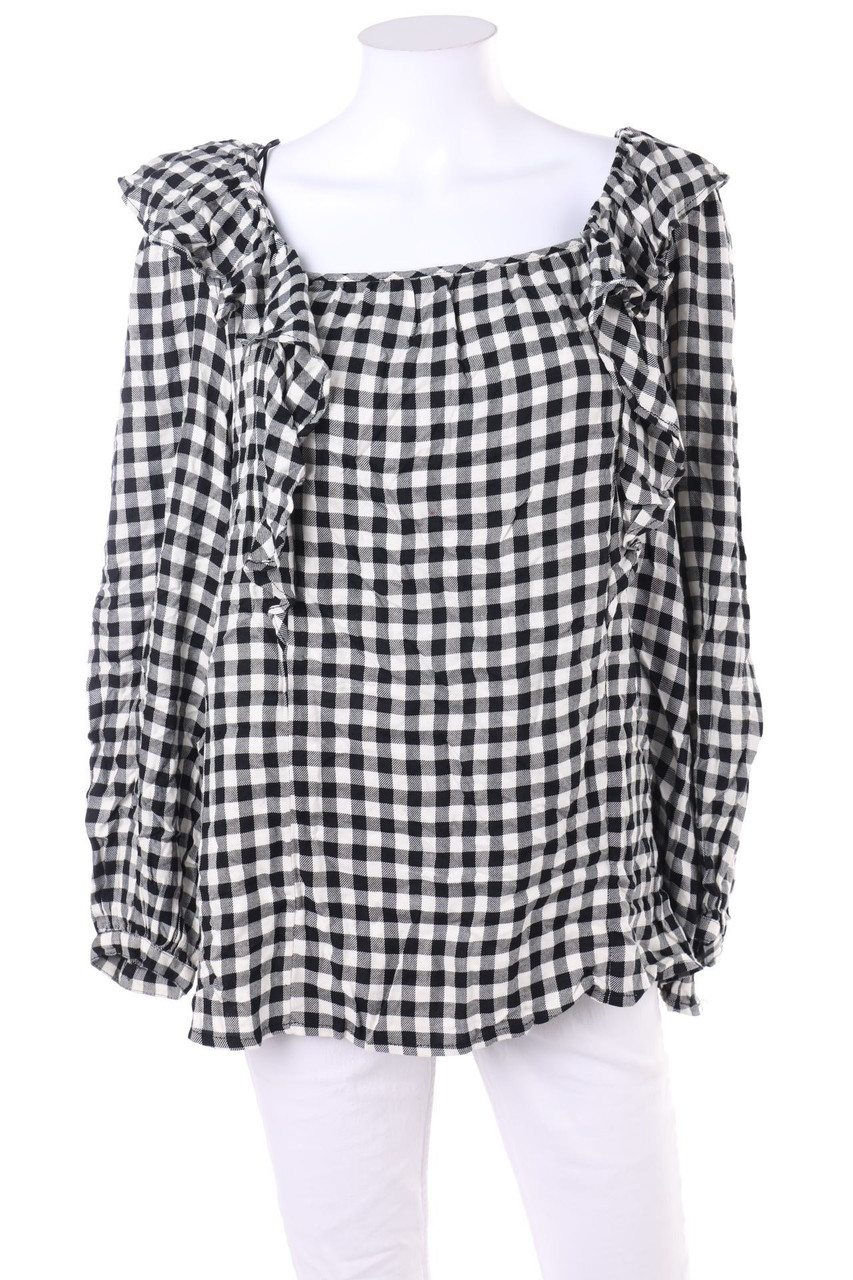 C&A - Checked Blouse with Volants - D 46